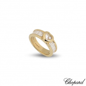 Chopard Yellow Gold Happy Diamond Heart Ring 82/2853-20